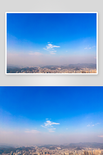 贵州遵义凤凰山城市风光航拍摄影图