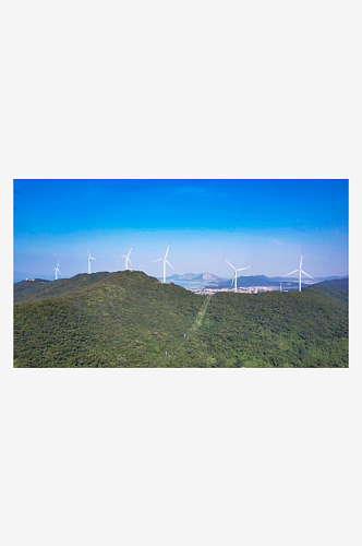风力发电风车新能源电能航拍