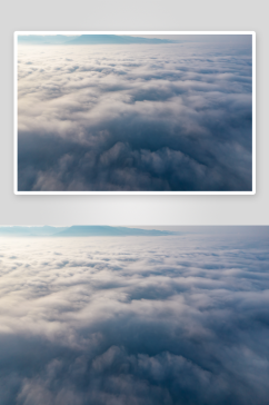 云层云海云雾缭绕航拍摄影图