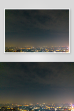 西安城市夜景灯光永宁门航拍摄影图