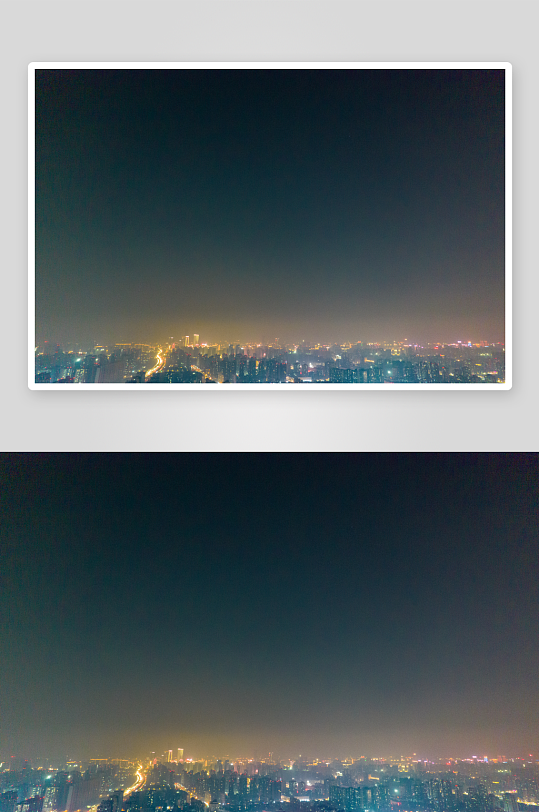 西安城市夜景灯光航拍摄影图
