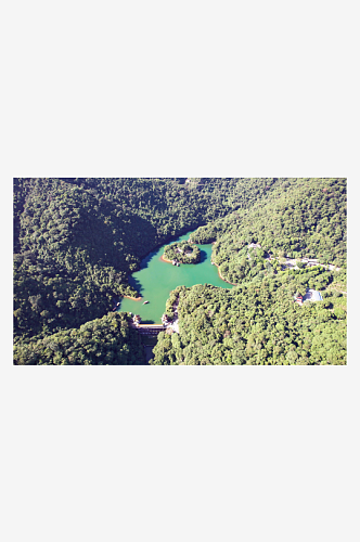 祖国大好河山肇庆鼎湖山5A景区蝴蝶湖航拍