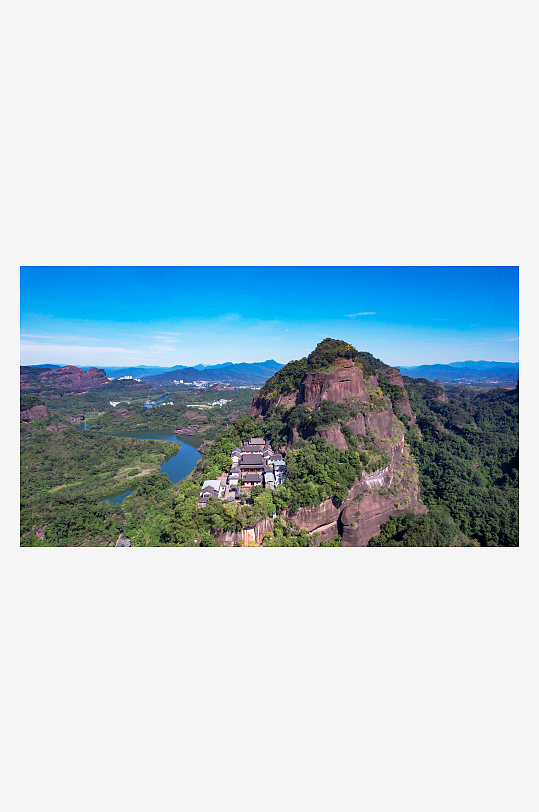 广东丹霞山5A景区航拍祖国大好河山