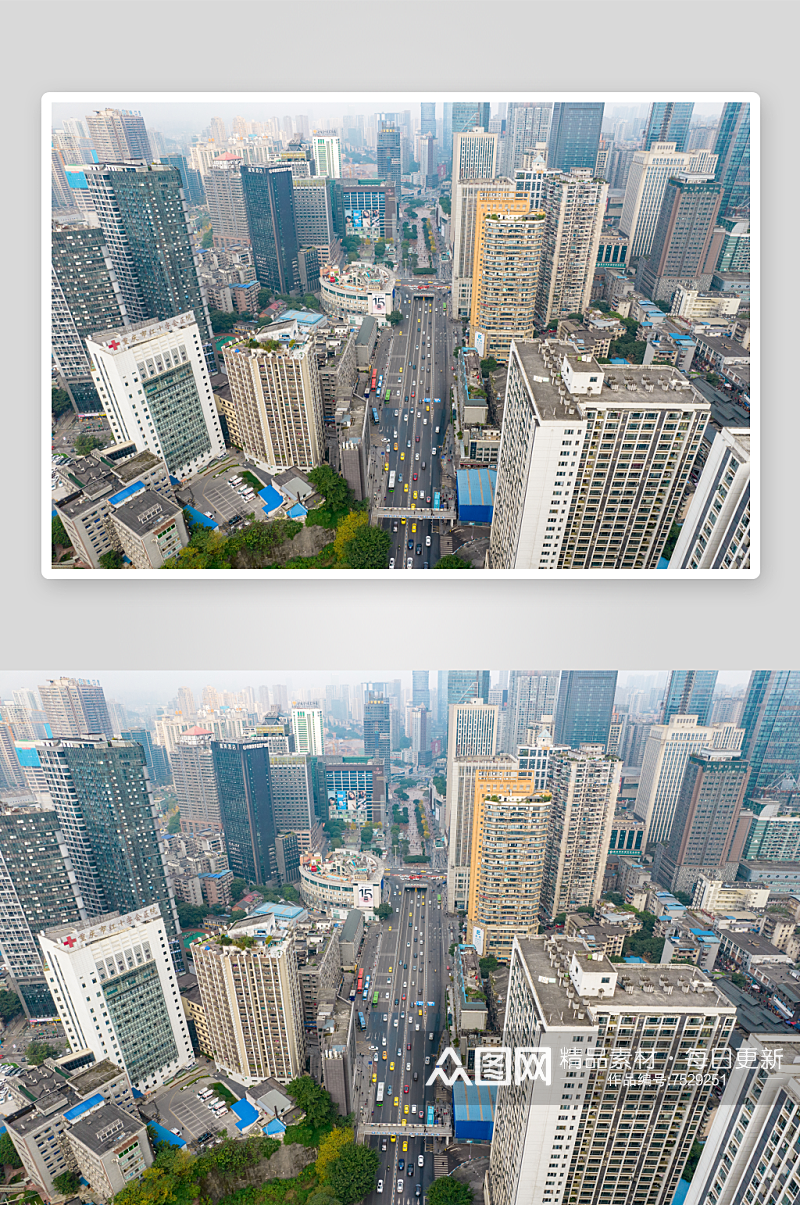 中国重庆城市建设高楼建筑航拍素材