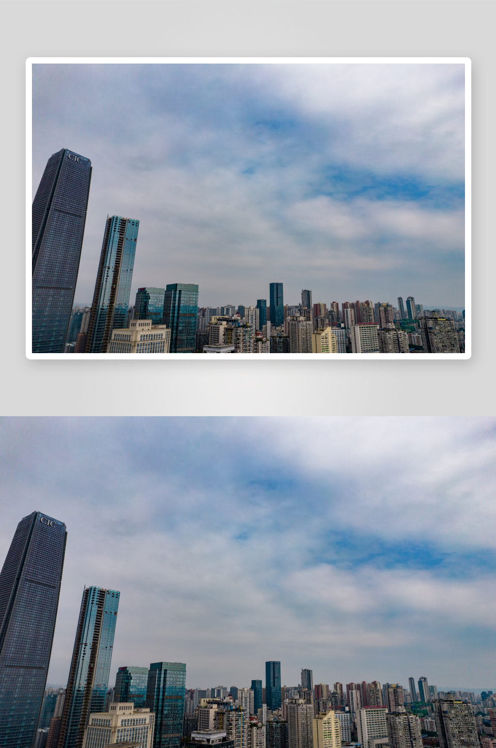 重庆城市建设高楼大厦航拍摄图素材