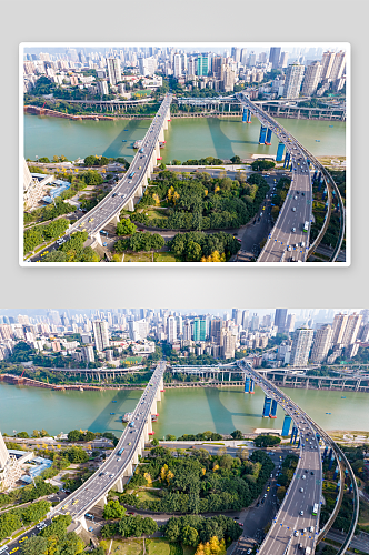 中国重庆城市建设高楼大厦航拍