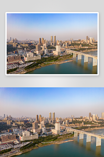 重庆菜园坝大桥航拍摄影图