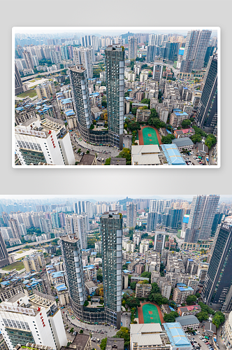 中国重庆城市风光航拍摄影图