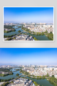 广东惠州城市大景航拍摄影图