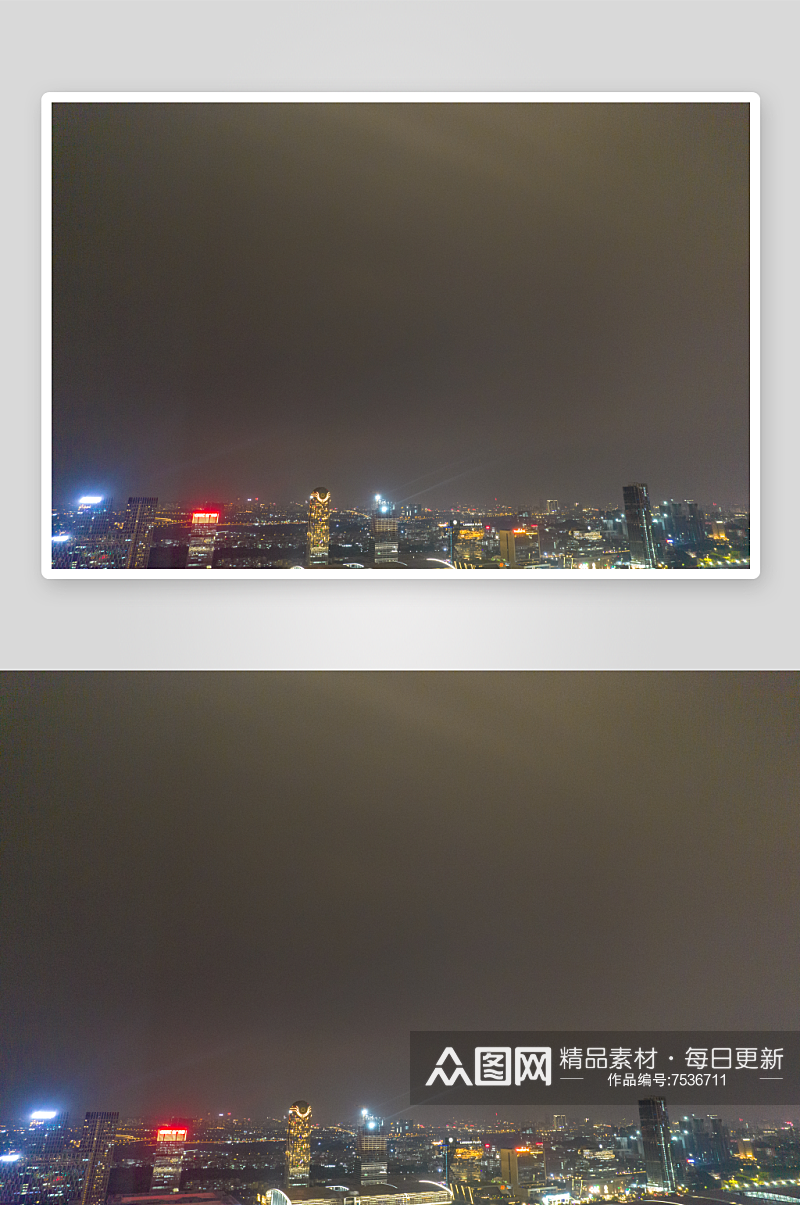 广东广州城市夜景灯光航拍素材