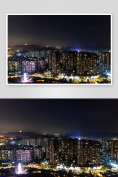 广东惠州合江大桥夜景航拍摄影图