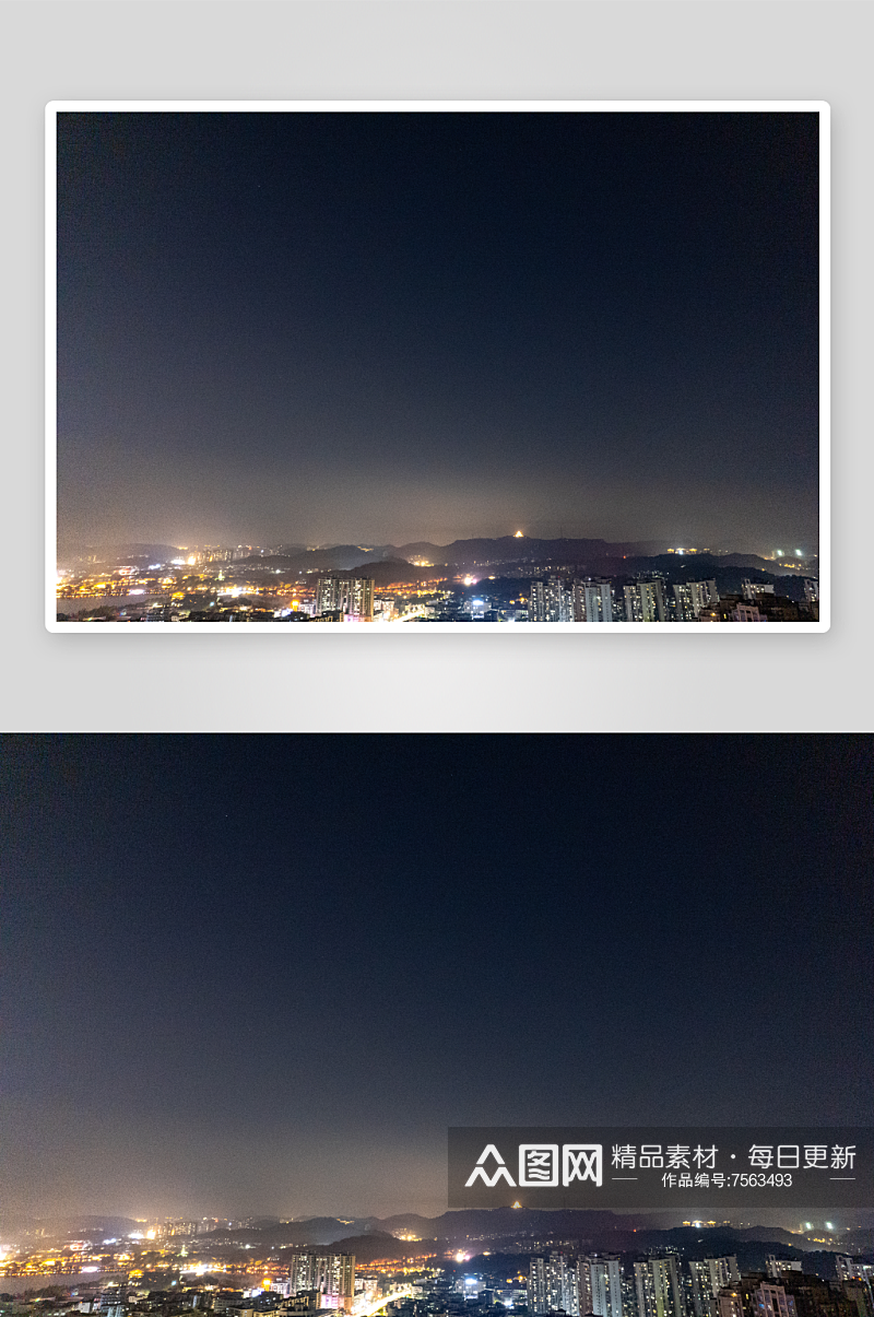广东惠州合江大桥夜景航拍摄影图素材