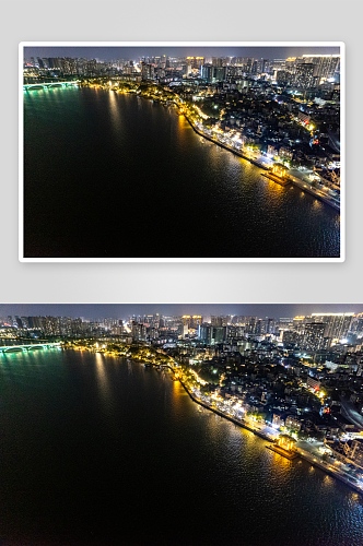 惠州合江大桥夜景航拍摄影图