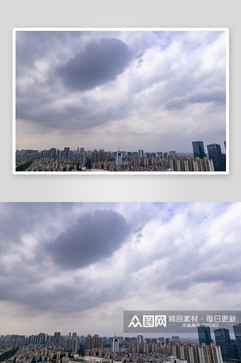 广东佛山电视塔及其周边建筑航拍摄影图素材