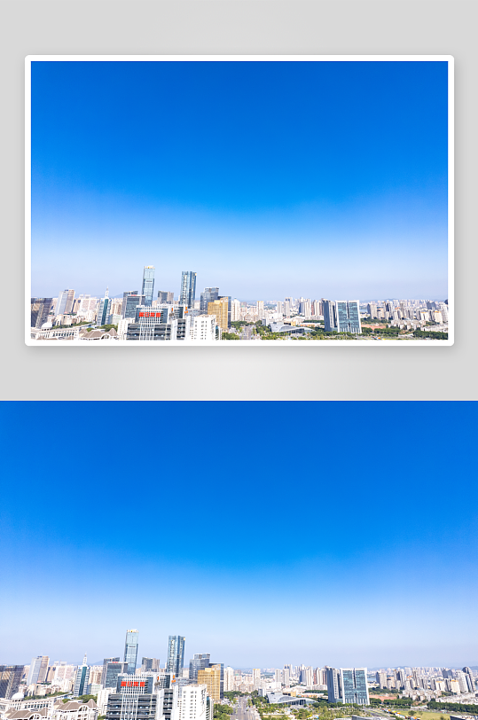 广东惠州中心广场商务建筑航拍摄影图