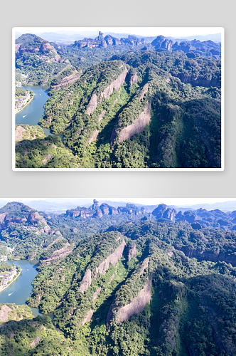 祖国大好河山广东丹霞山丹霞地貌航拍摄影图