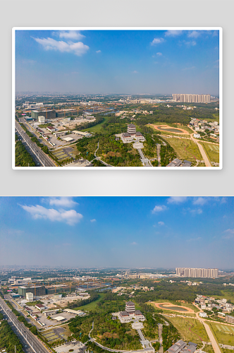 广东潘茂名纪念公园航拍图