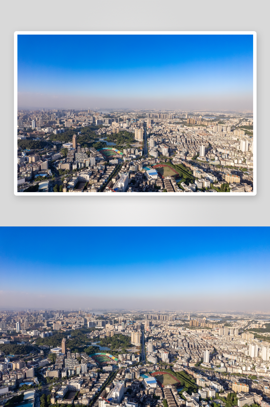 江门城市建设大景航拍摄影图素材