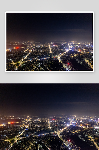 广东东莞城市夜景灯光航拍摄影图