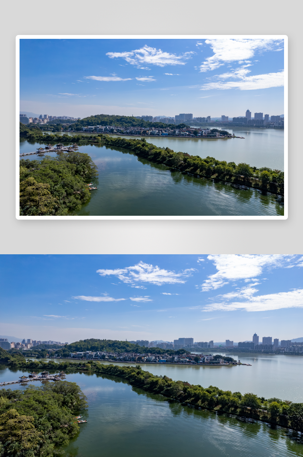 广东肇庆七星山夜景城市夜景航拍摄影图素材