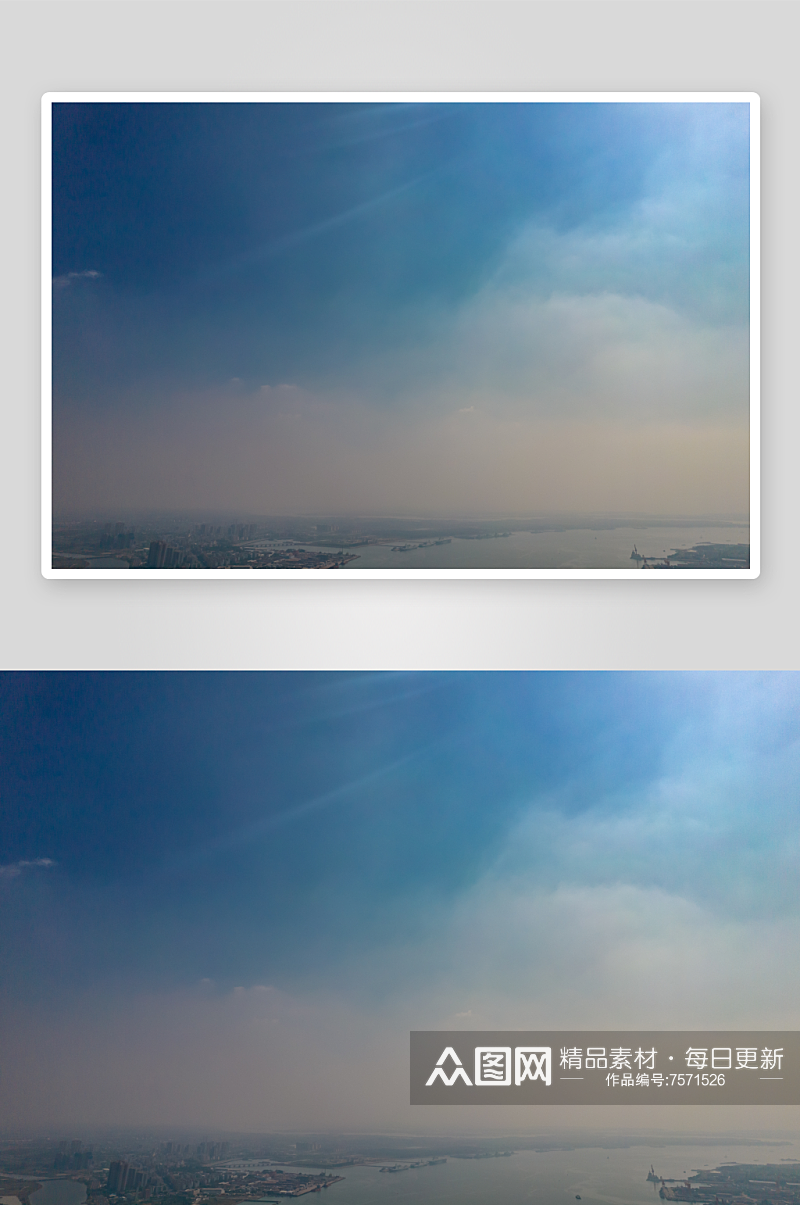 广东湛江广州湾高楼建筑航拍摄影图素材