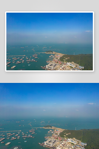 广东阳江海陵岛风光渔船航拍摄影