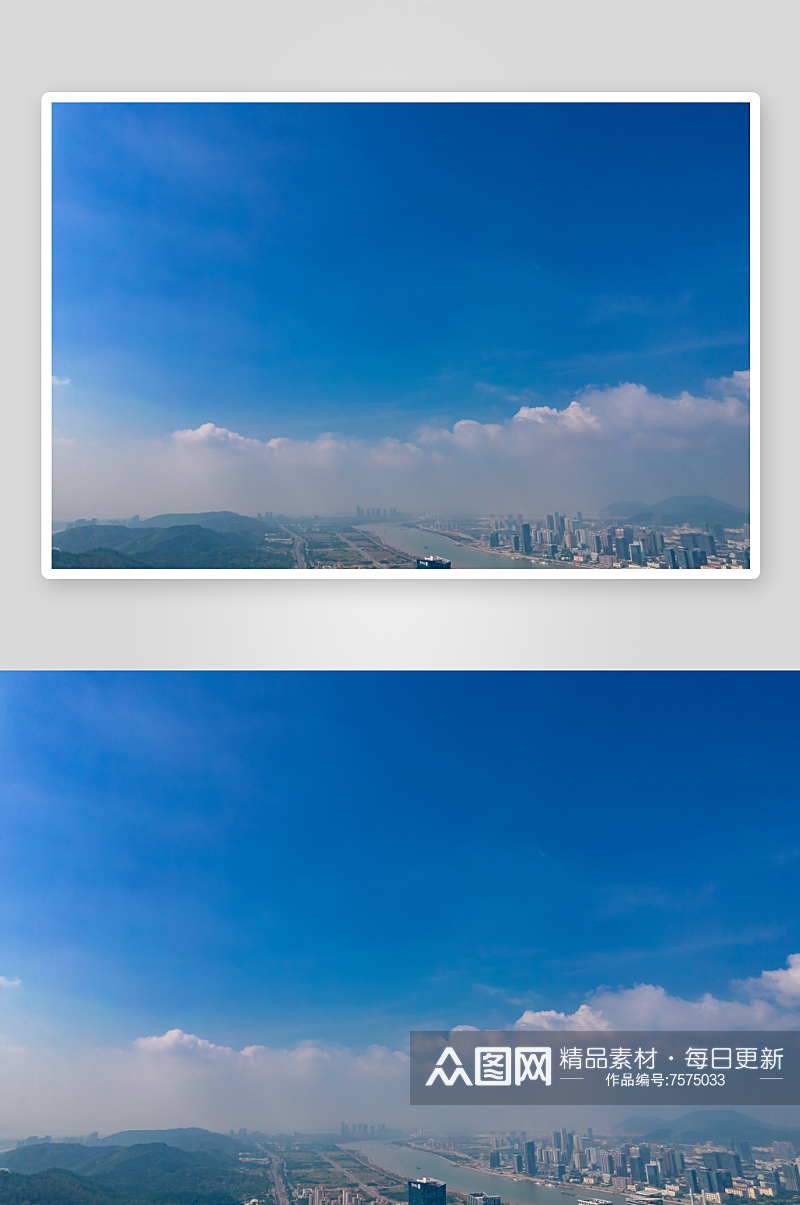 广东珠海横琴金融中心商务建筑航拍摄影图素材