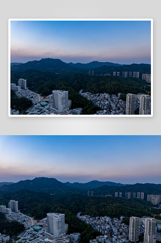 广东珠海城市夜景灯光航拍摄影