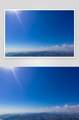 广东珠海城市风光景山公园航拍摄影图