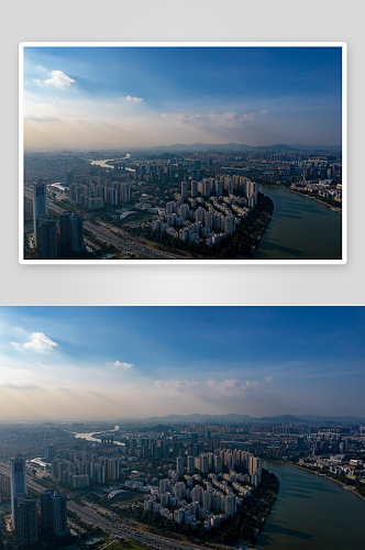 广东珠海城市风光景山公园航拍摄影