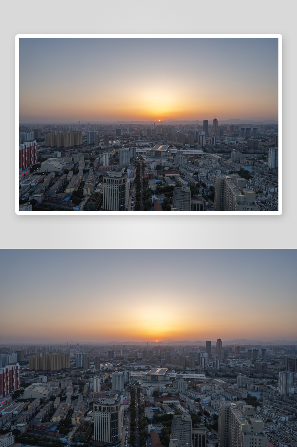 河北保定城市风光建筑交通夜景航拍图素材