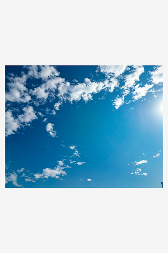 蓝天白云天空摄影图