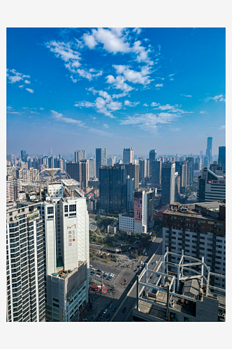 湖南长沙国金中心城市风光航拍摄影图