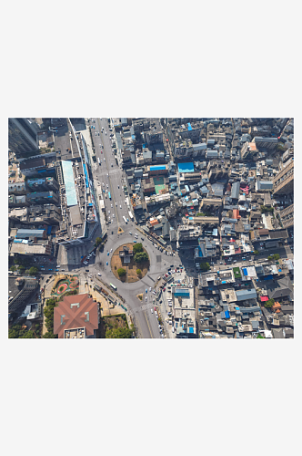 湖南长沙城市风光交通航拍摄影图