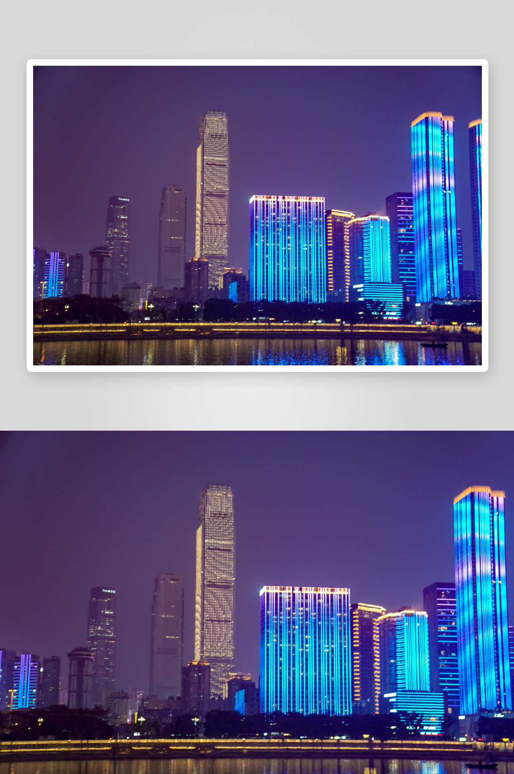 湖南长沙湘江橘子洲城市夜景灯光摄影图素材