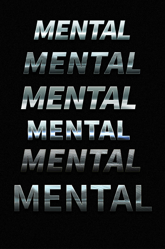 金属字ps特效动作-众图网