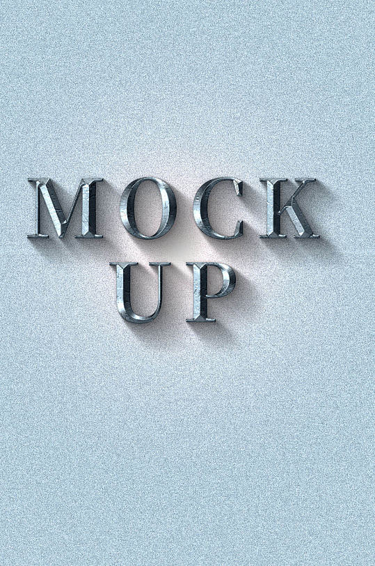 腐蚀白金属特效字金属字