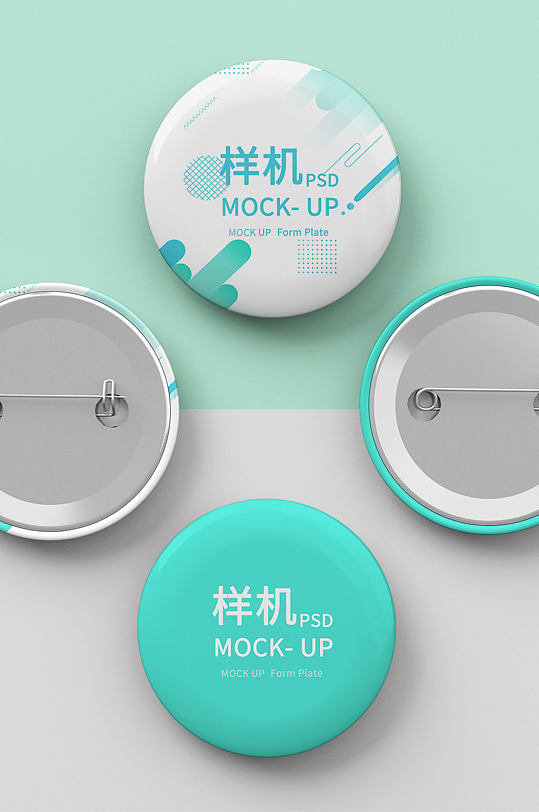 3D胸针样机logo-众图网