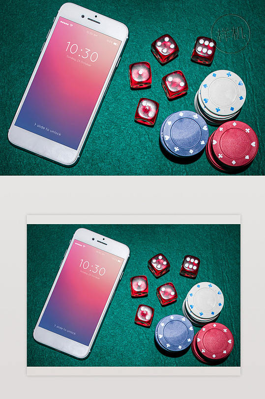 智能手机模型与赌场样机