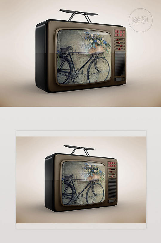 复古老式电视模型设计样机