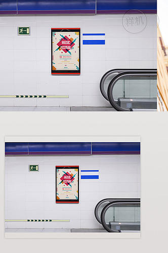 地铁站广告牌模型热点素材