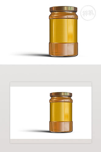 商品电商产品蜂蜜瓶展示样机