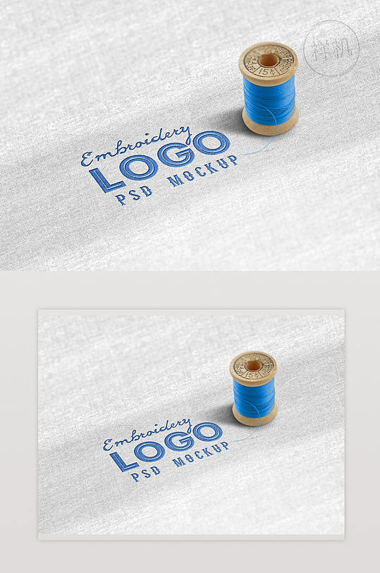 中国风刺绣logo样机-众图网