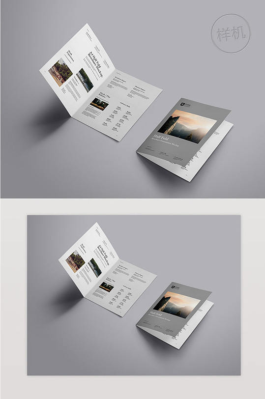 高端折页 对折页宣传册手册样机