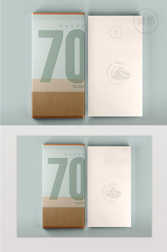 巧克力盒和包装设计模型Psd