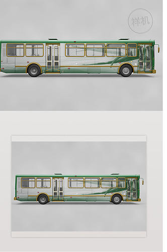 创意公交车巴士样机模型Psd