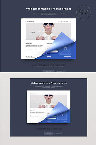 大气简约Web项目展示样机