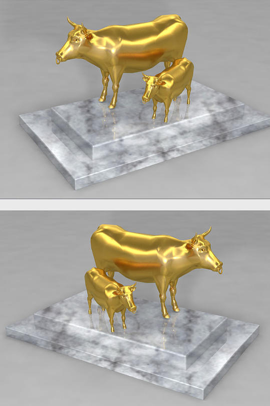 C4D牛年金牛模型