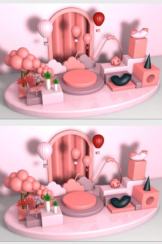 C4D电商舞台背景-众图网