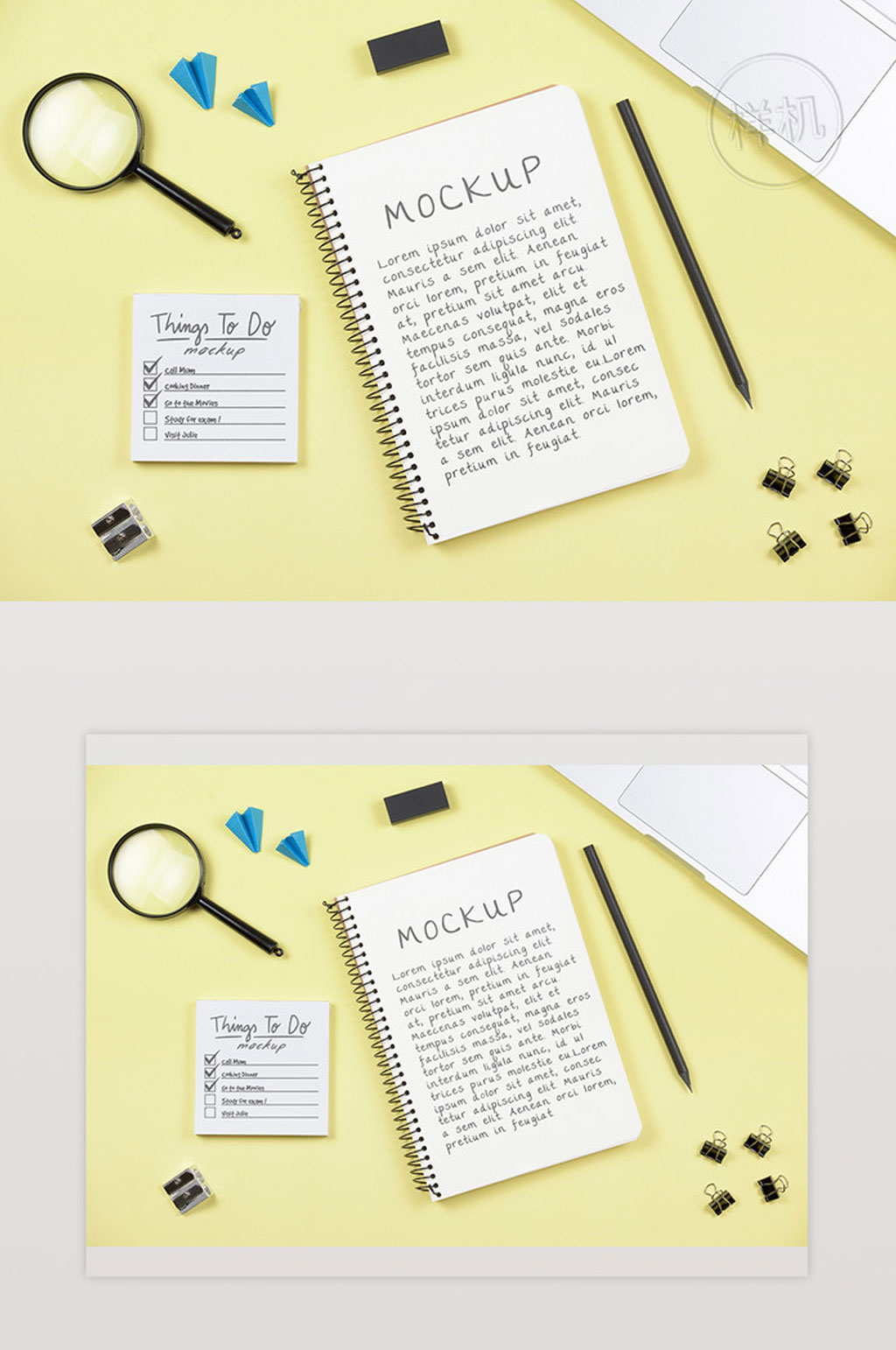 桌面概念模型俯视图Psd素材